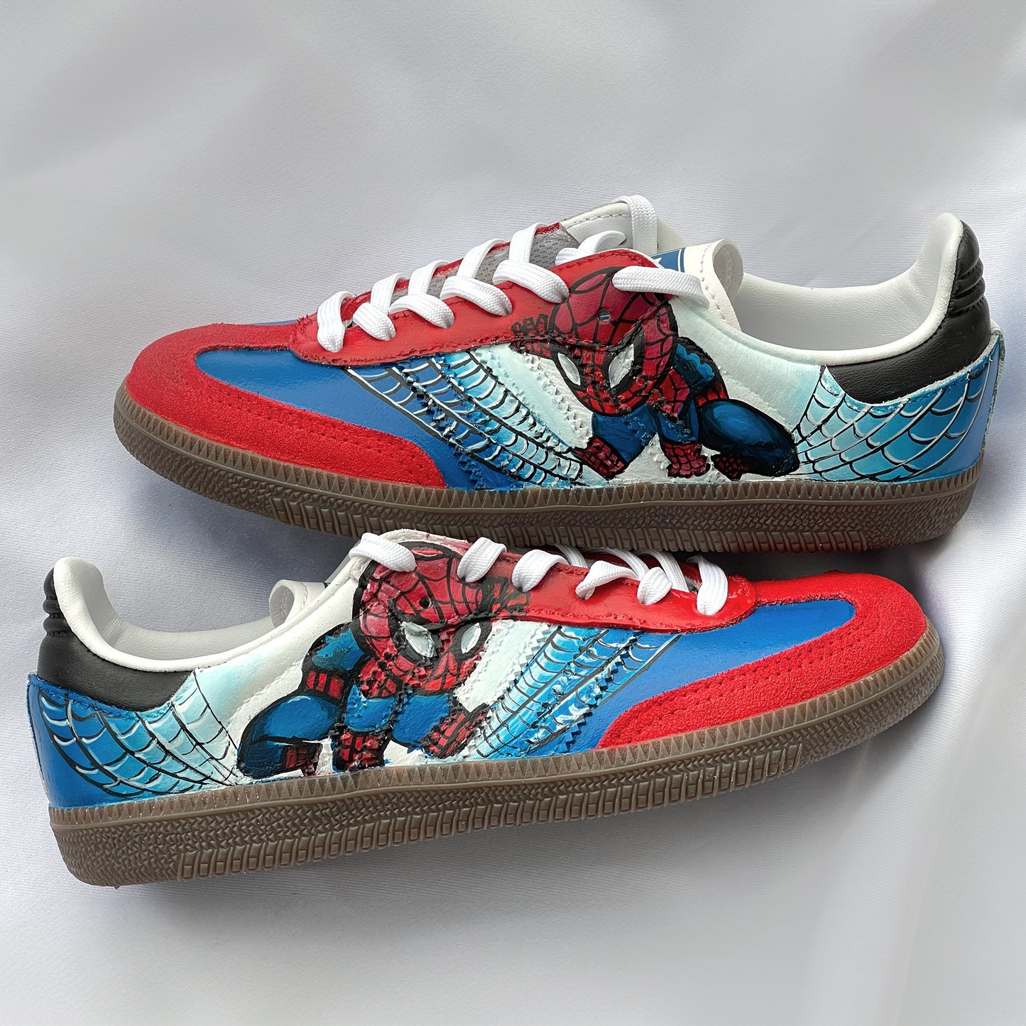 Handpainted Custom Sneakers – Spider-Man Design