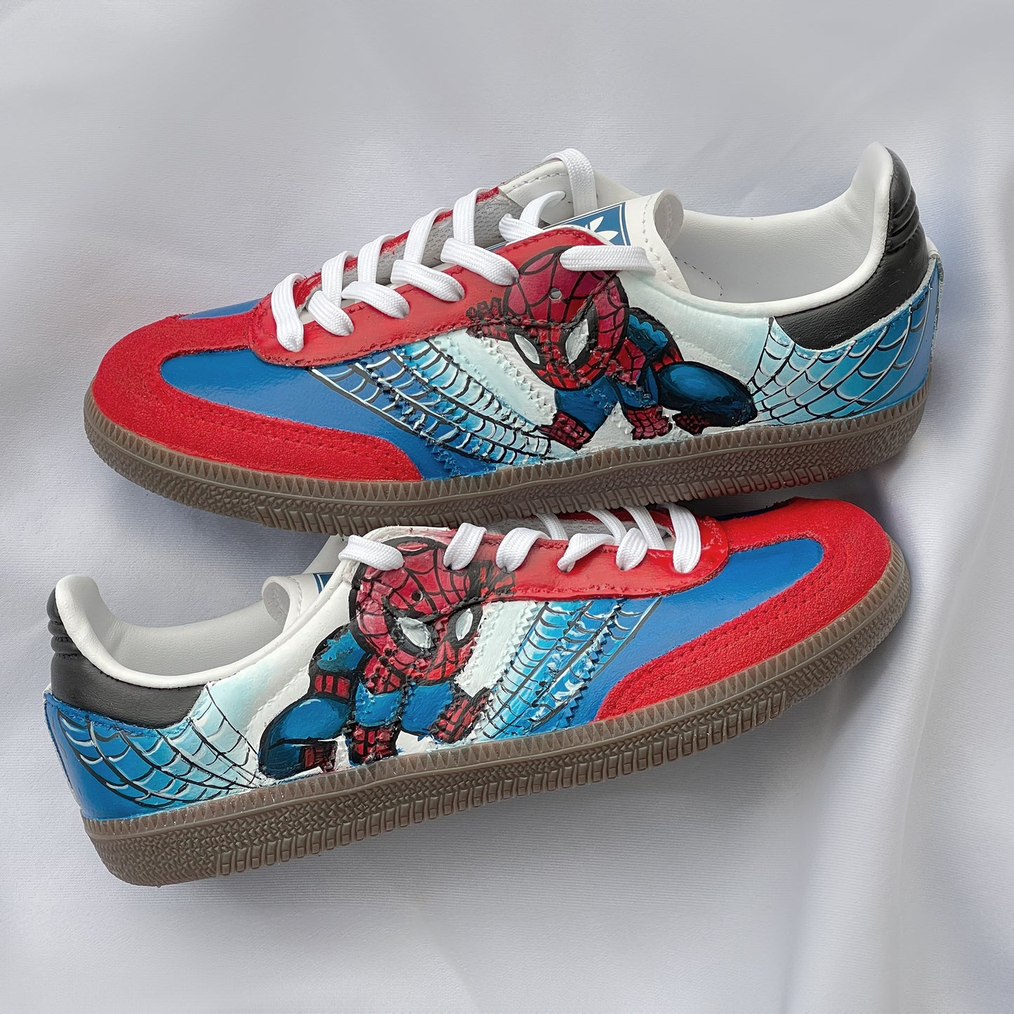 Handpainted Custom Sneakers – Spider-Man Design
