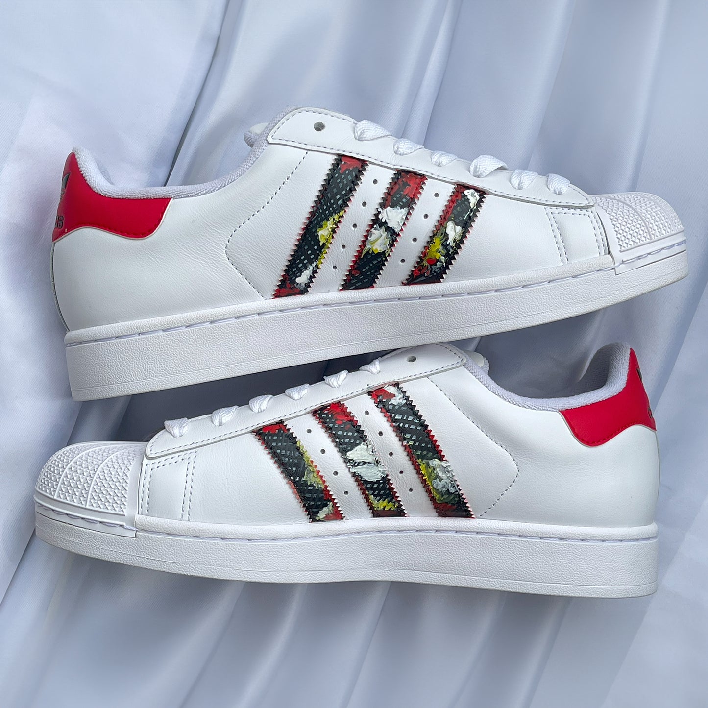 Handpainted Custom Adidas Sneakers – Van Gogh and Taxi Driver Design