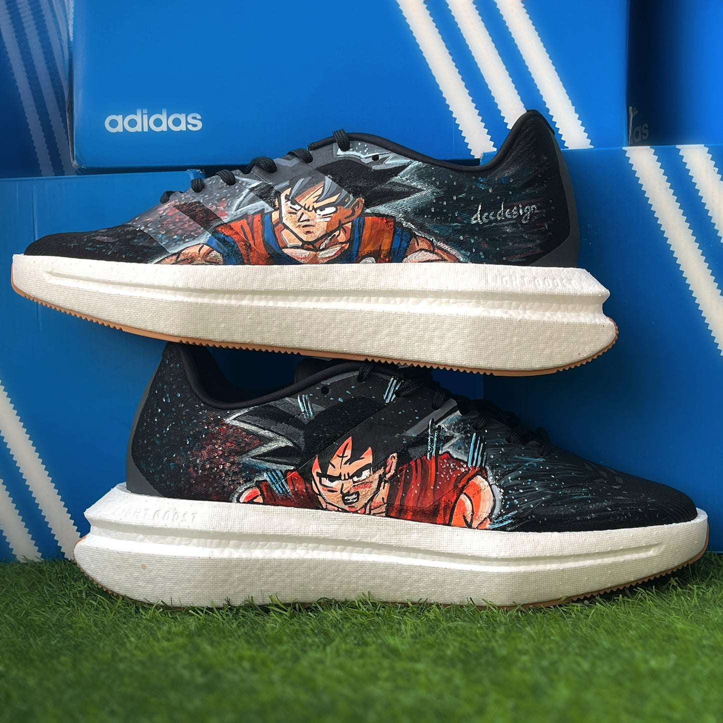 Handpainted Custom Sneakers – Goku Dragon Ball Z Design