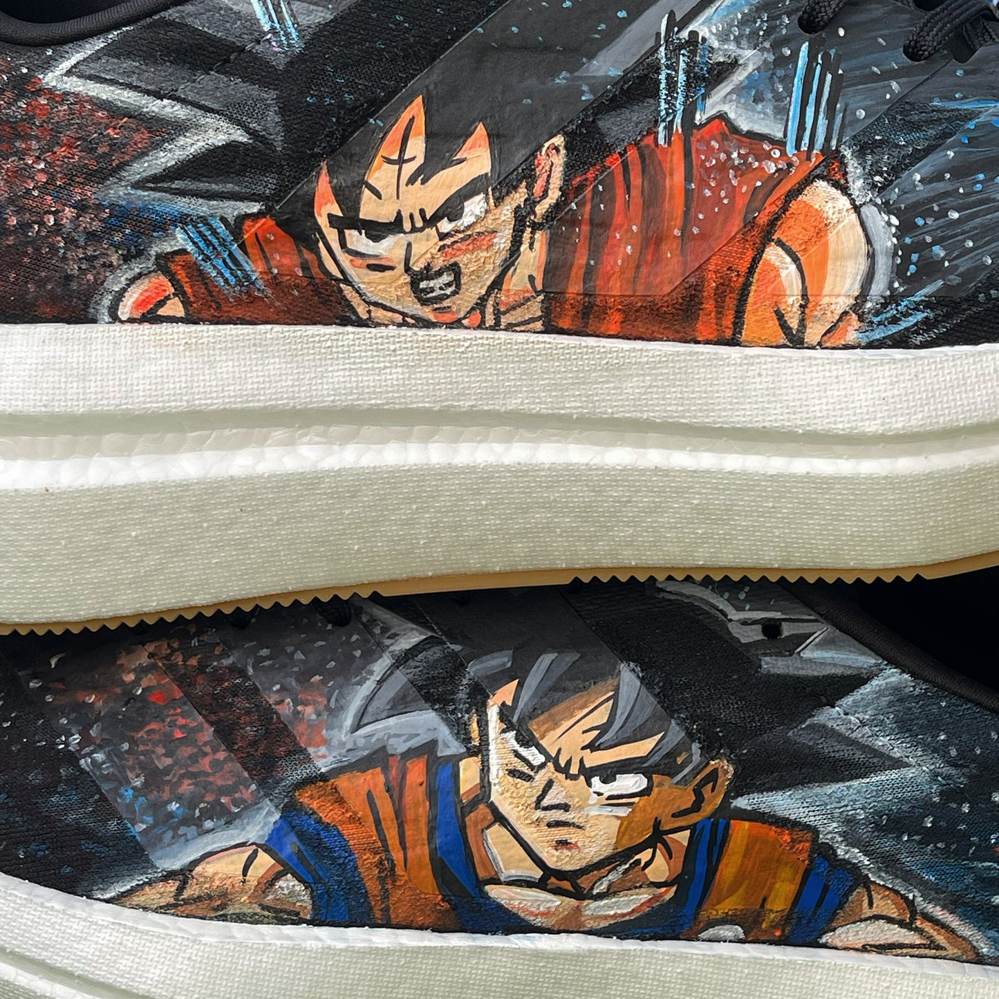 Handpainted Custom Sneakers – Goku Dragon Ball Z Design