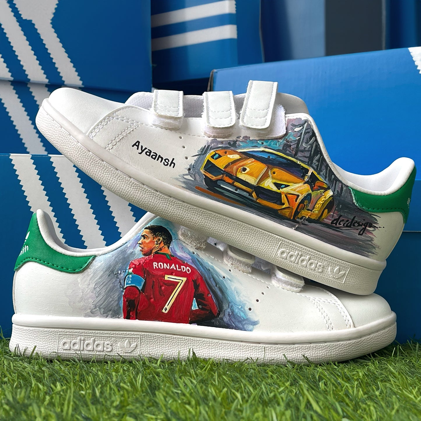 Handpainted Custom Sneakers – Celebrate Speed and Sportsmanship
