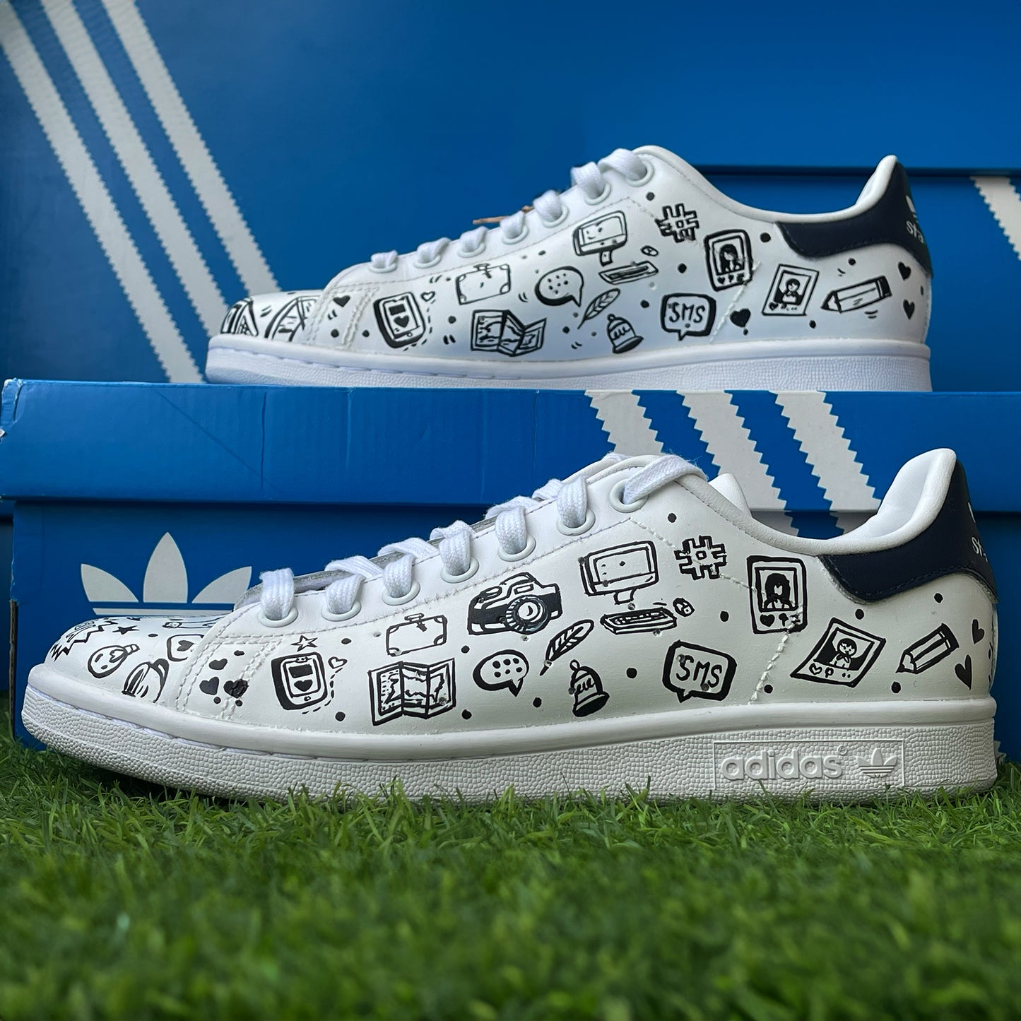 Handpainted Travel-Themed Sneakers – Embark on a Journey of Style