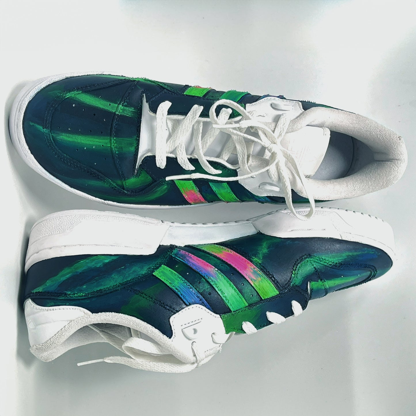 Hand-Painted Adidas Rivalry Lows – Southern Lights Edition