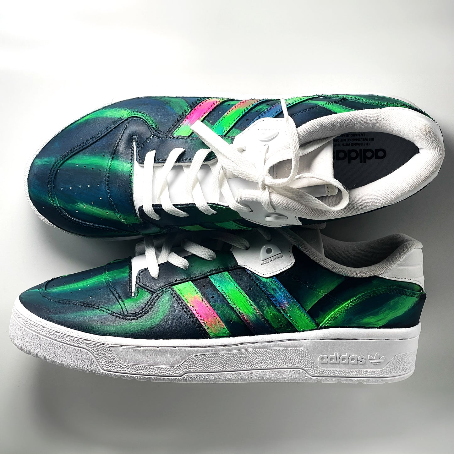 Hand-Painted Adidas Rivalry Lows – Southern Lights Edition