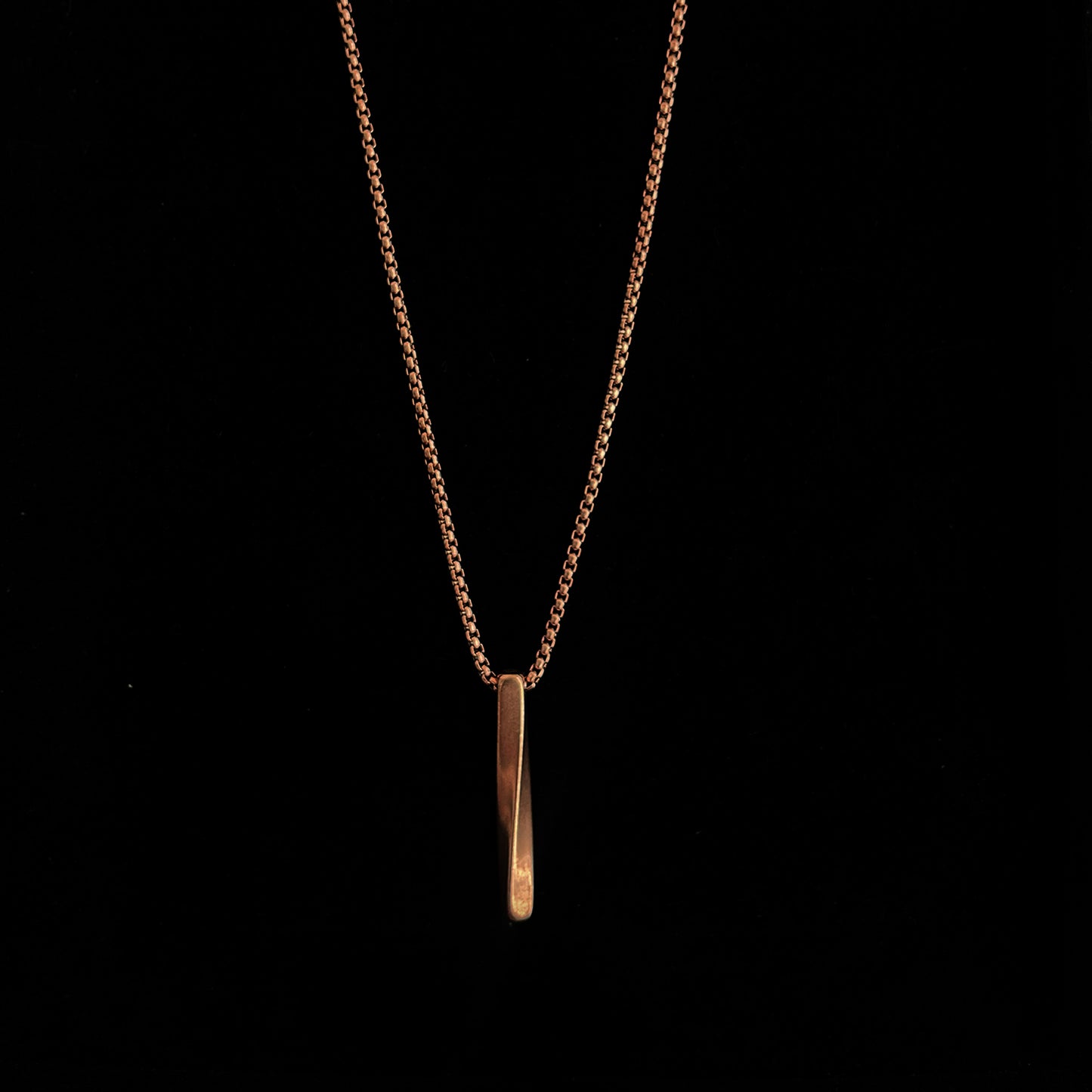 For men Minimal Rose Gold Bar Pendant Men chain