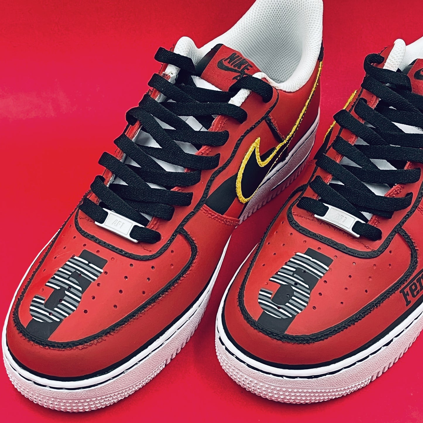 Ferrari-themed custom Nike Air Force 1