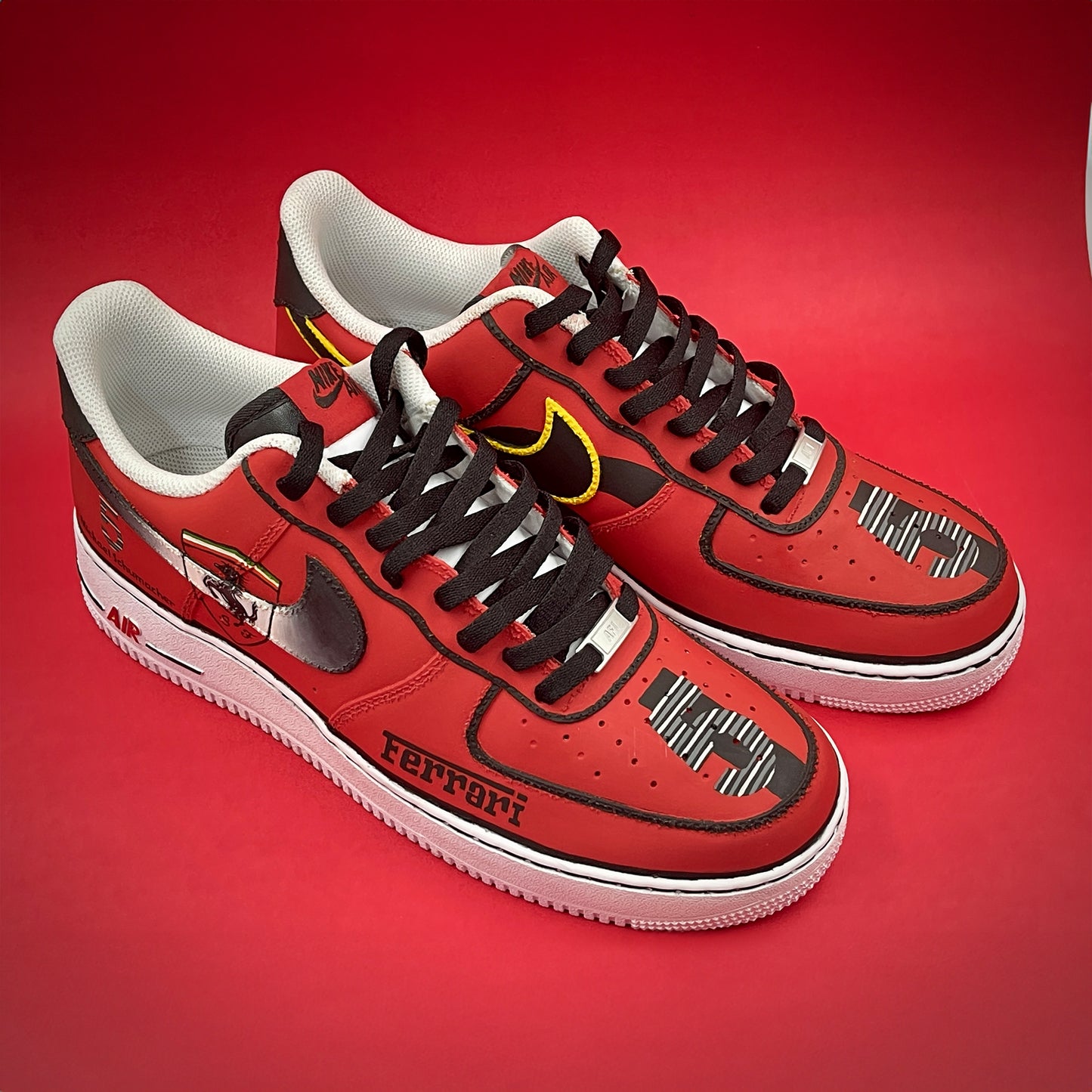 Ferrari-themed custom Nike Air Force 1