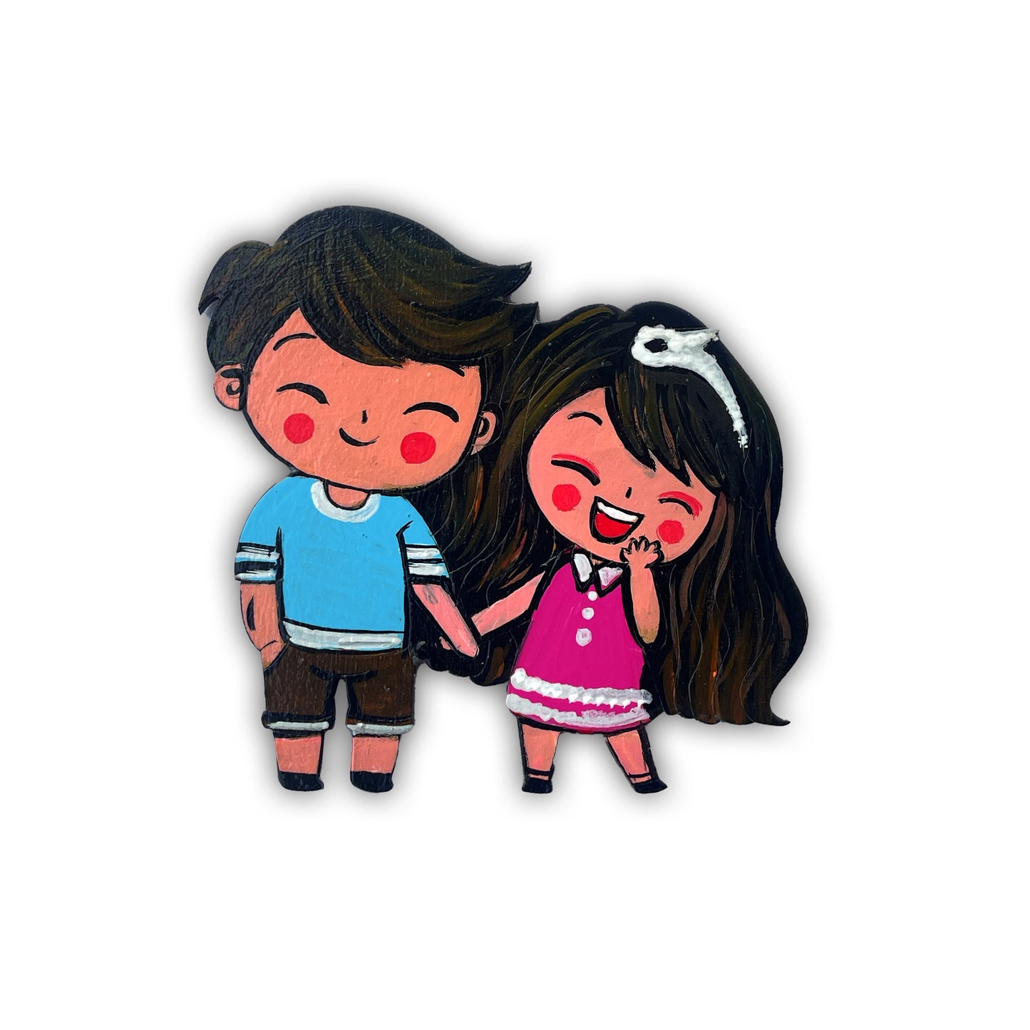 Hand Painted Holding Hands Magnet