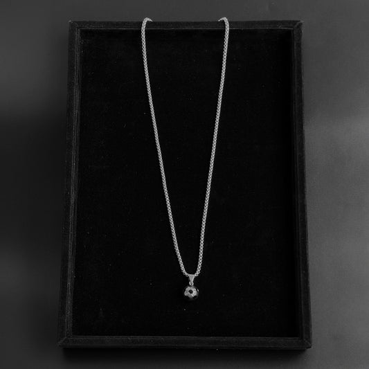 Men's Stainless Steel Soccer Ball Pendant With Chain