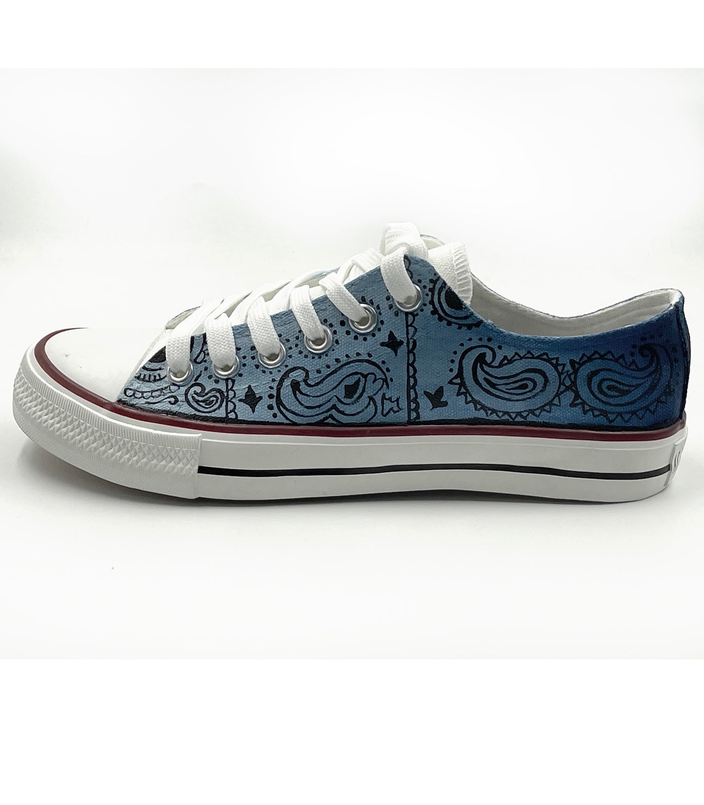 Bandhana/Parsley design on canvas shoes