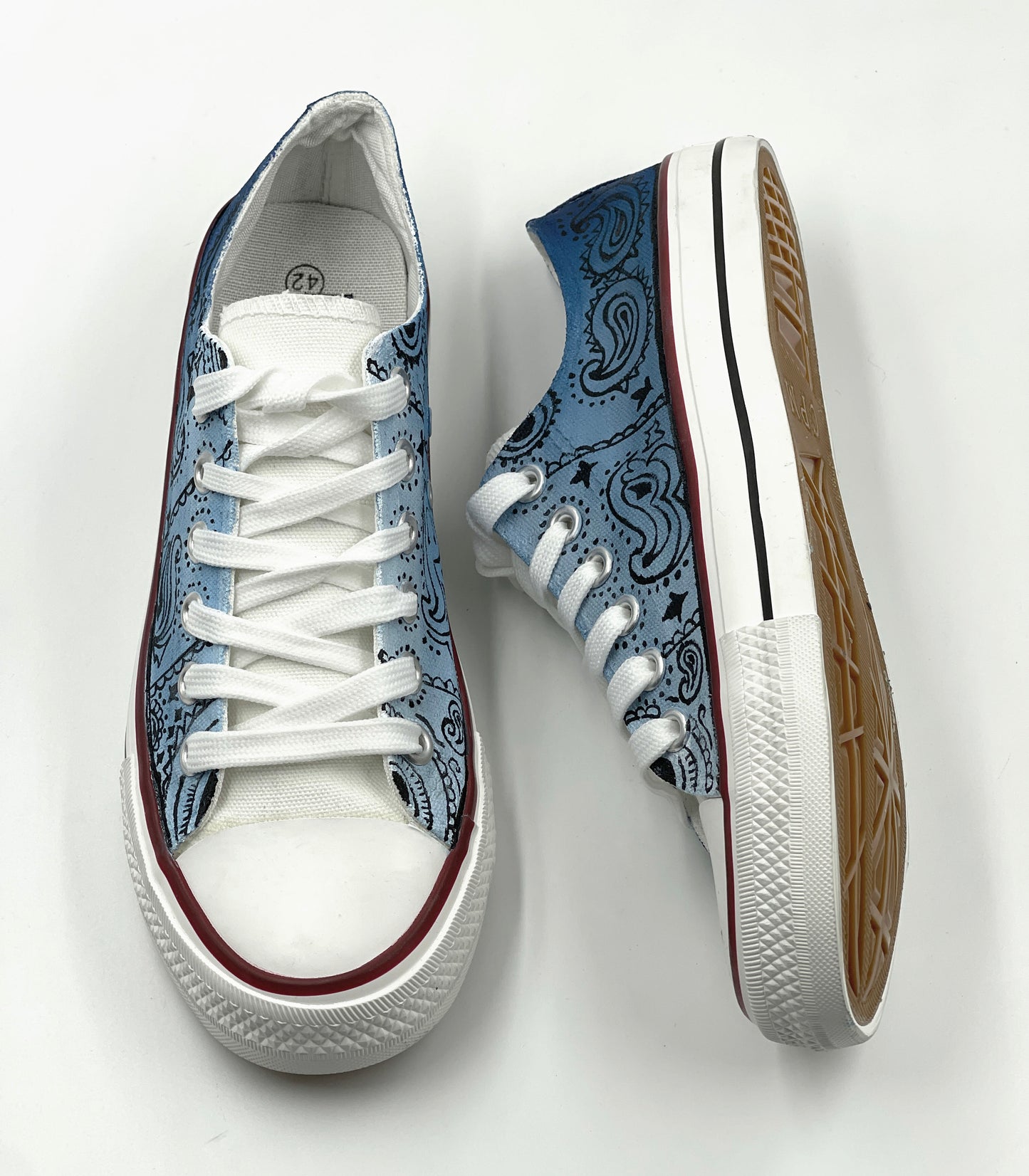 Bandhana/Parsley design on canvas shoes