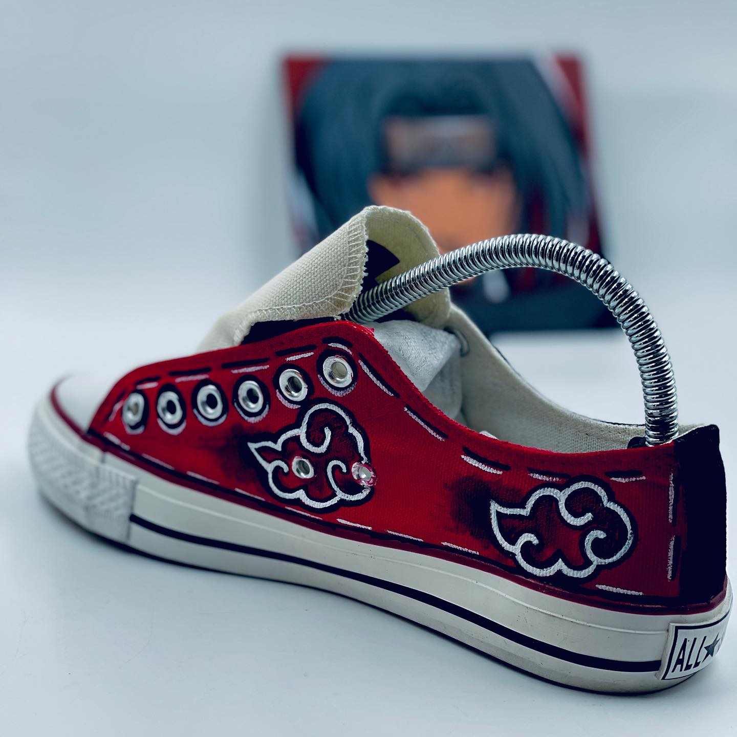 Itachi design on canvas shoes