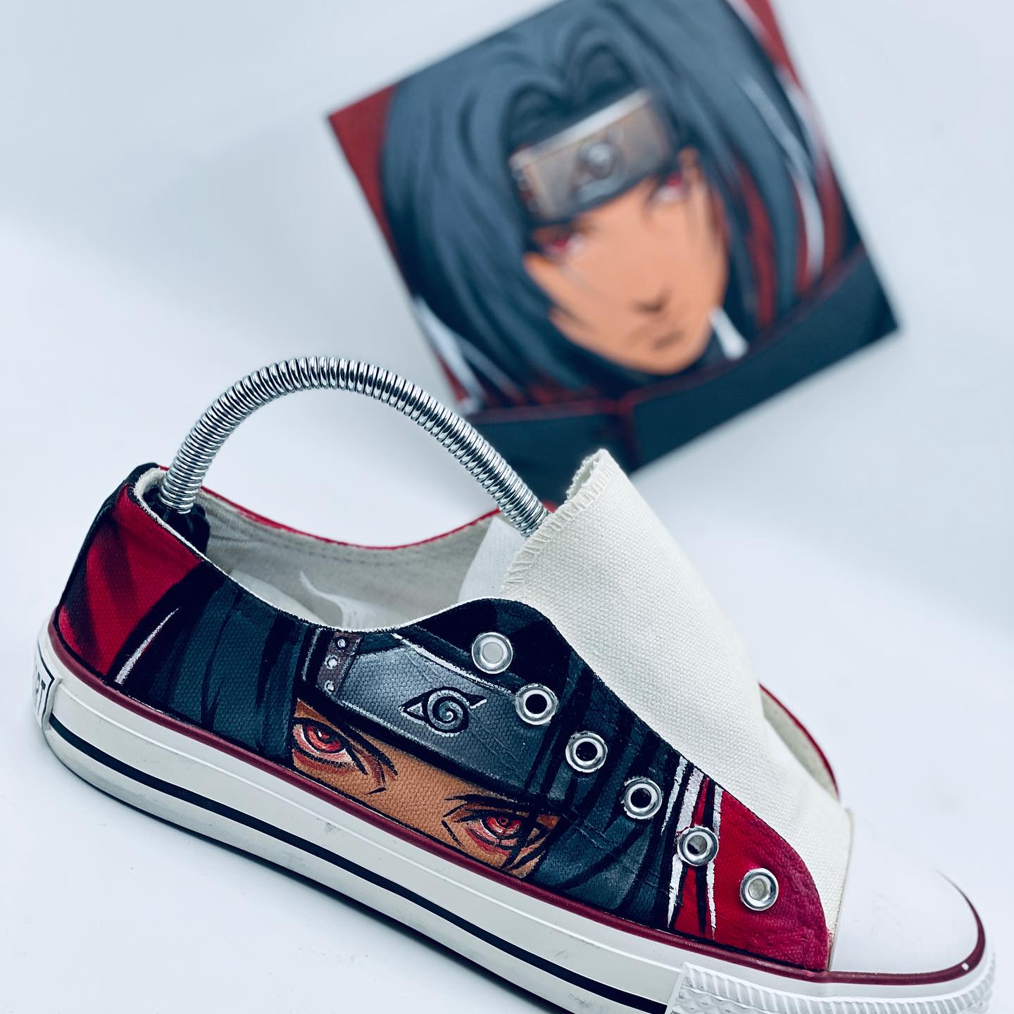 Itachi design on canvas shoes