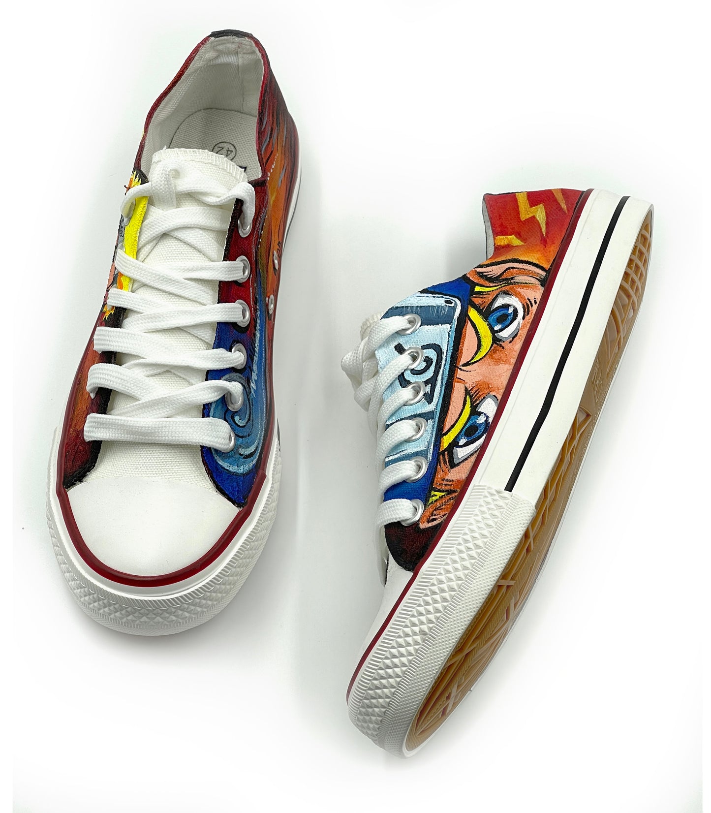 Naruto design on canvas shoes