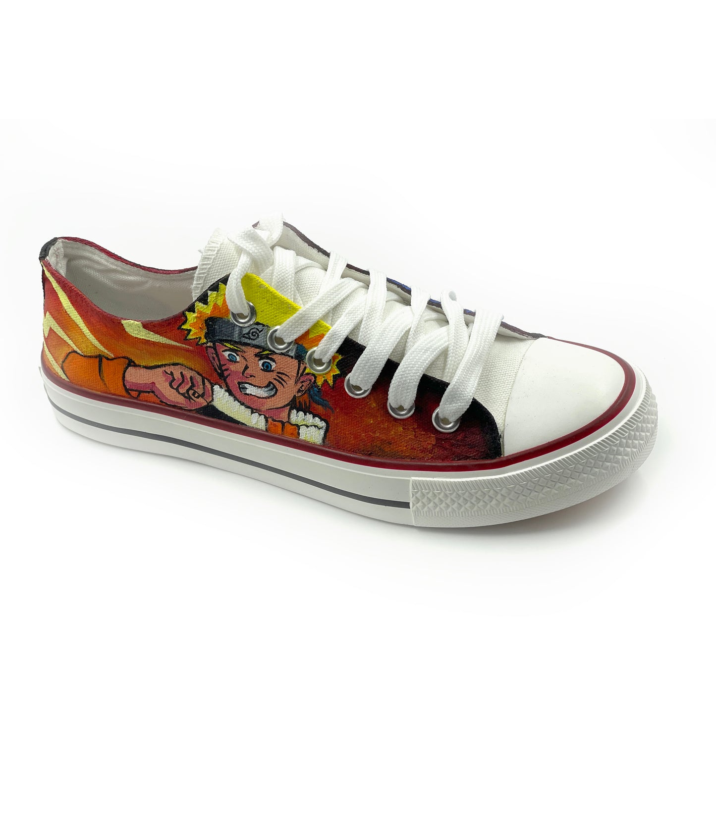 Naruto design on canvas shoes