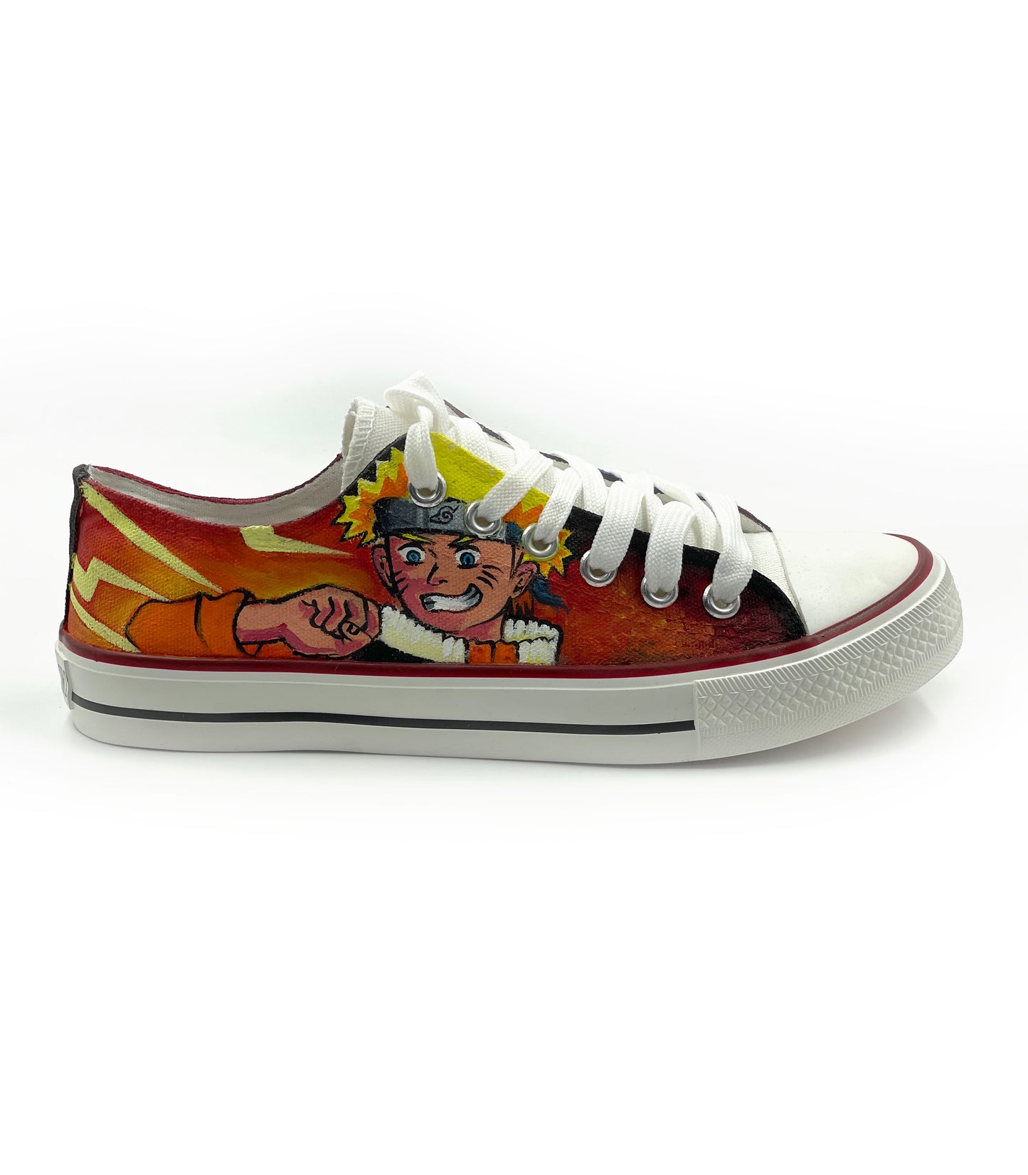 Naruto design on canvas shoes
