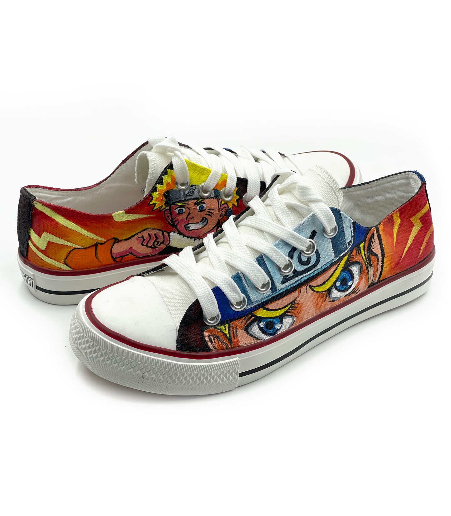 Naruto design on canvas shoes