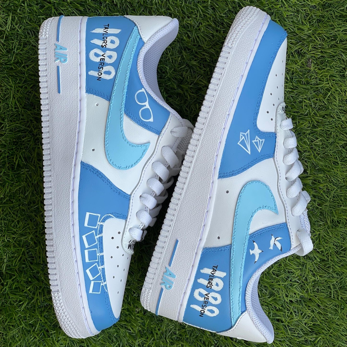 Handpainted Custom Sneakers – Taylor Swift "1989 (Taylor's Version)" Theme