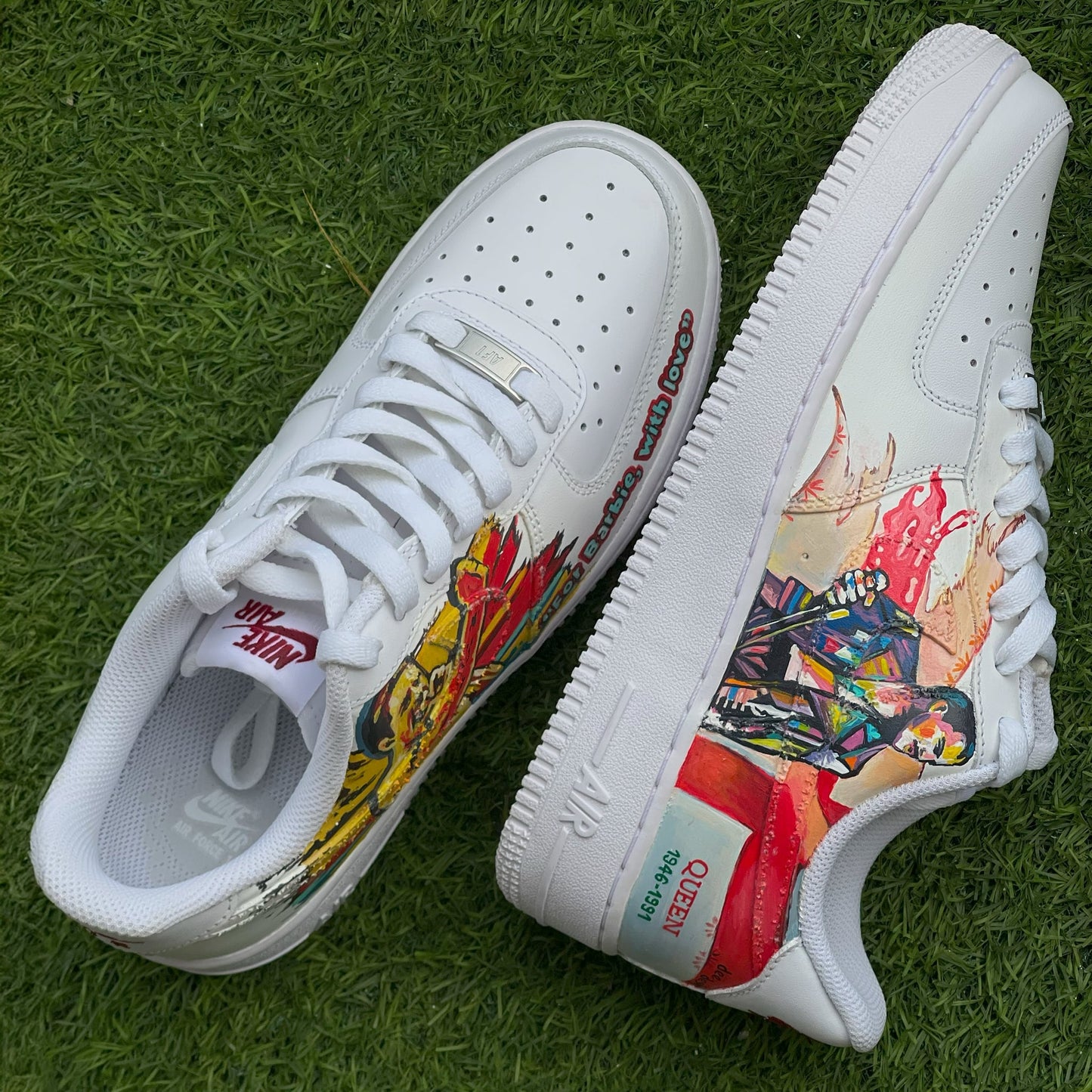 Handpainted Custom Sneakers – Freddie Mercury Tribute