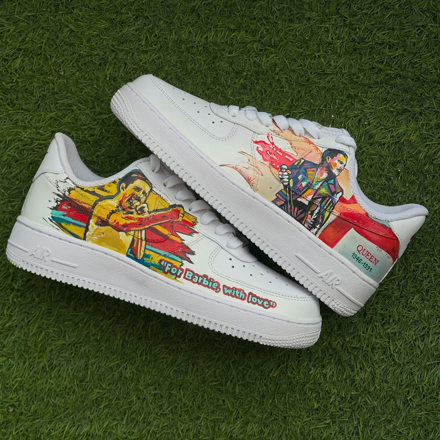 Handpainted Custom Sneakers – Freddie Mercury Tribute