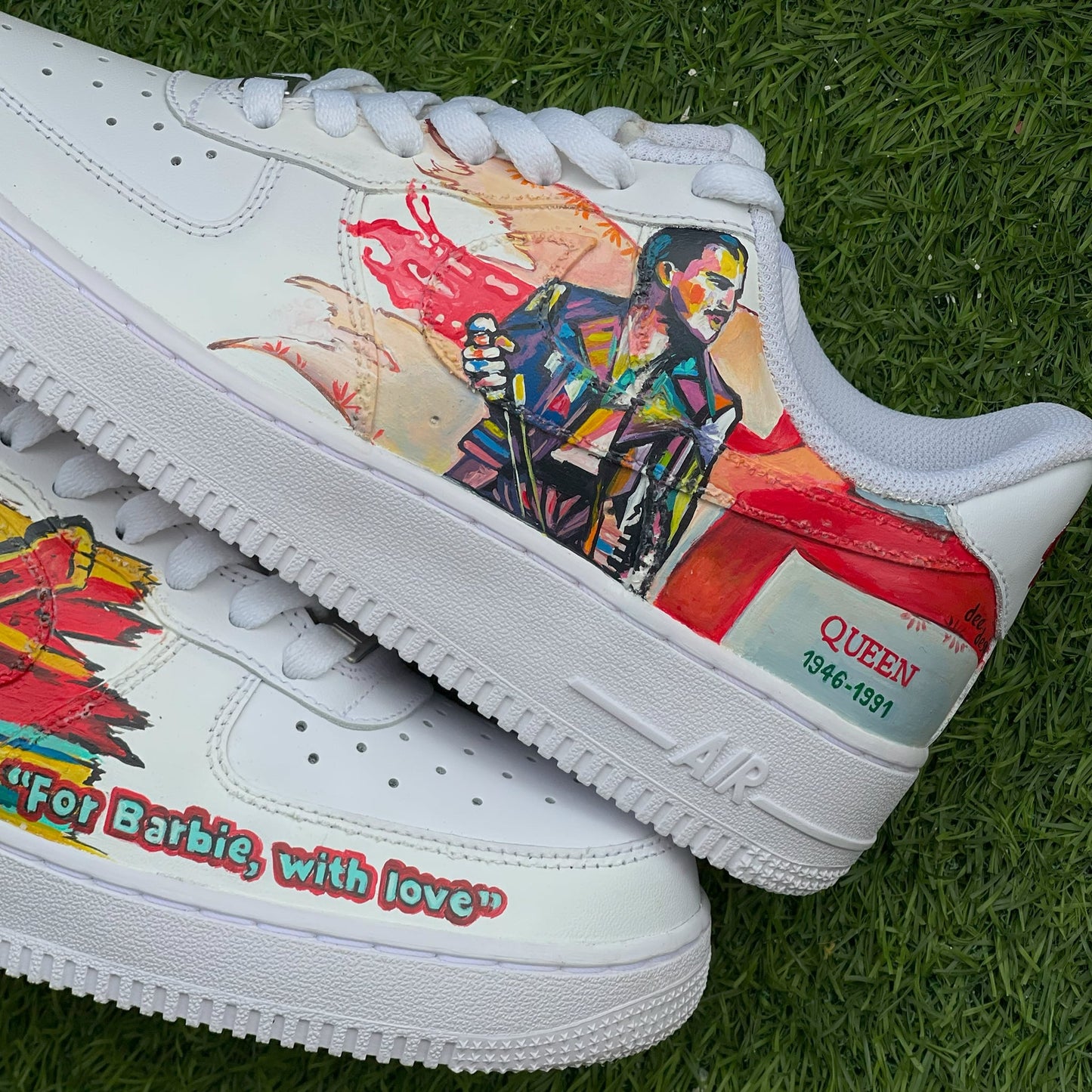 Handpainted Custom Sneakers – Freddie Mercury Tribute