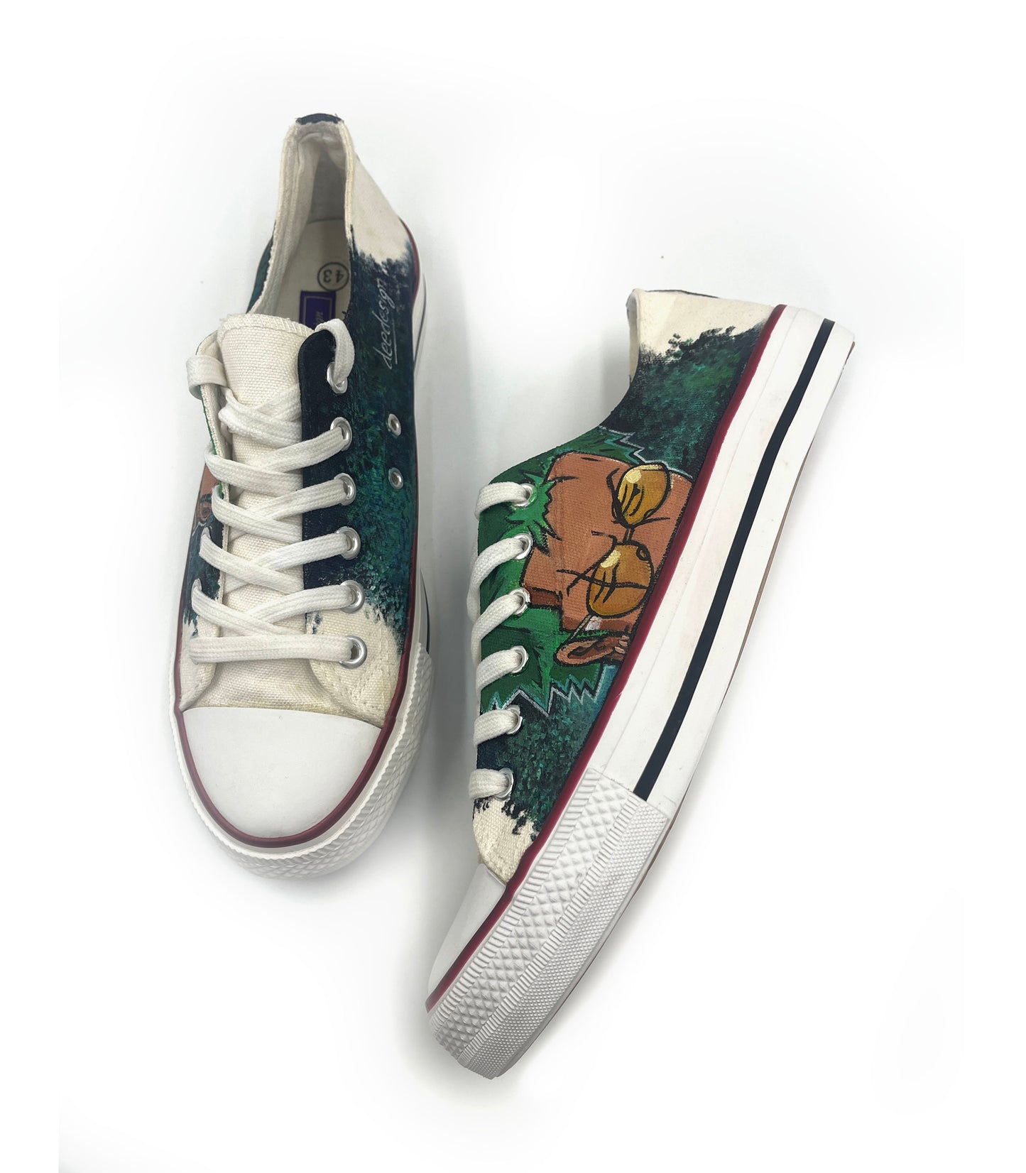 Zoro design on canvas shoes