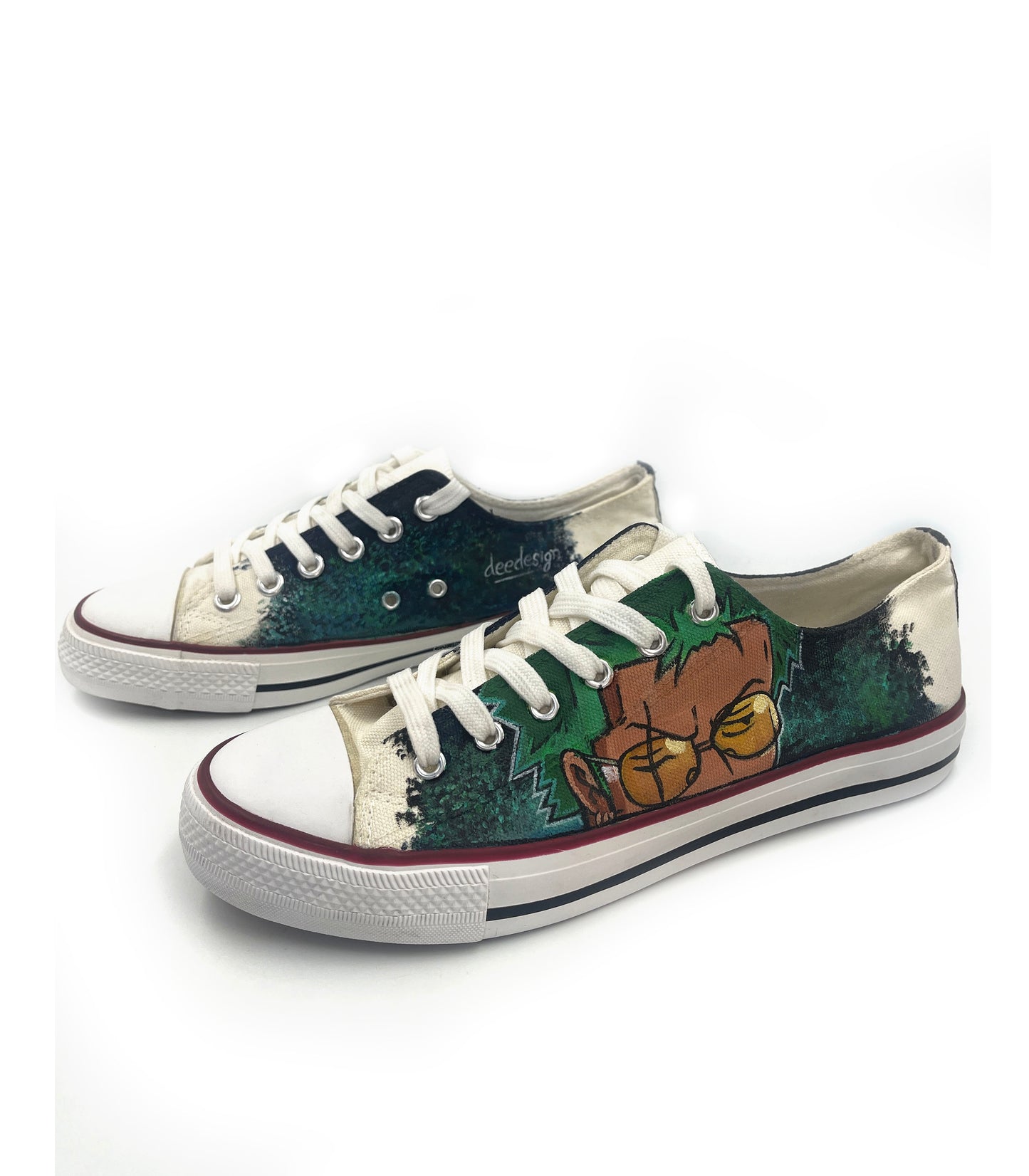 Zoro design on canvas shoes