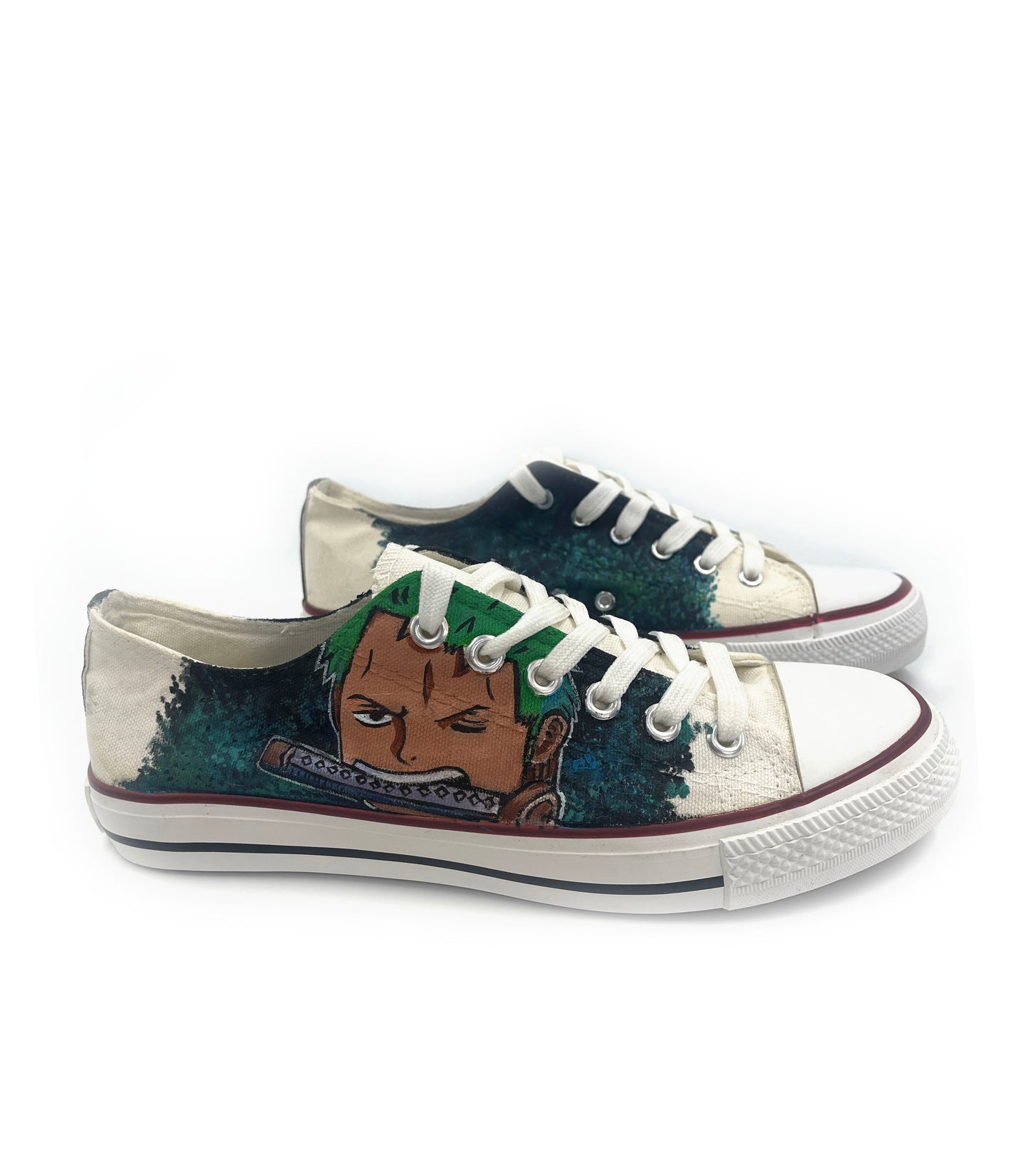 Zoro design on canvas shoes