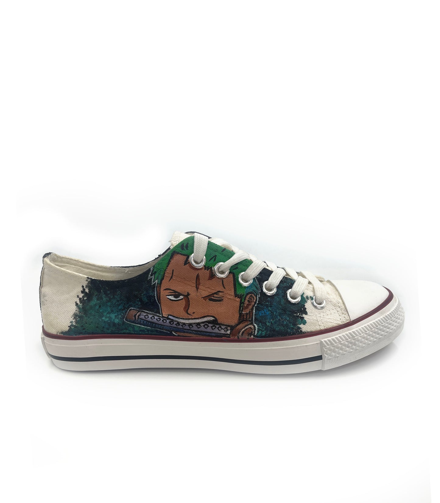 Zoro design on canvas shoes