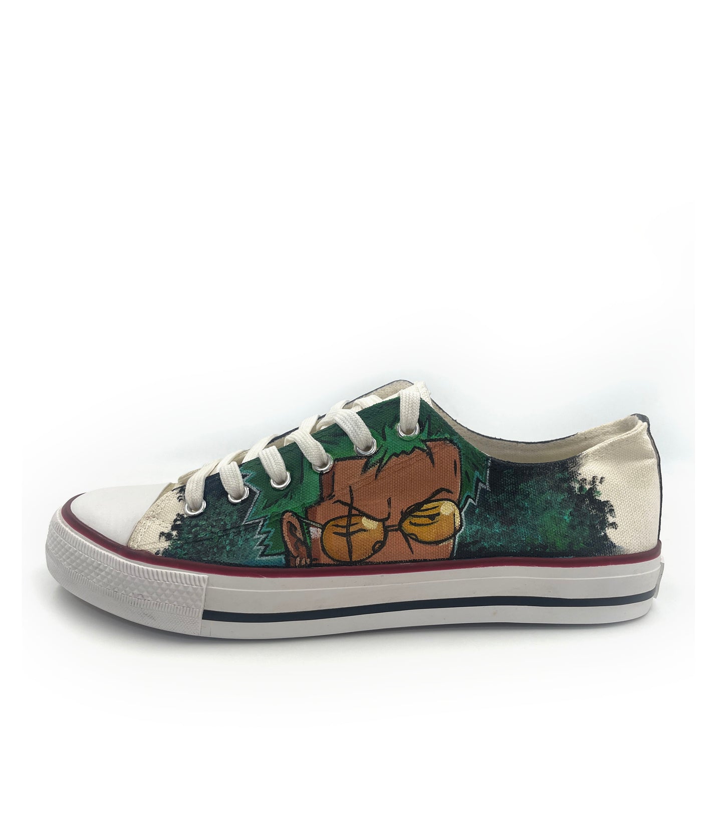 Zoro design on canvas shoes