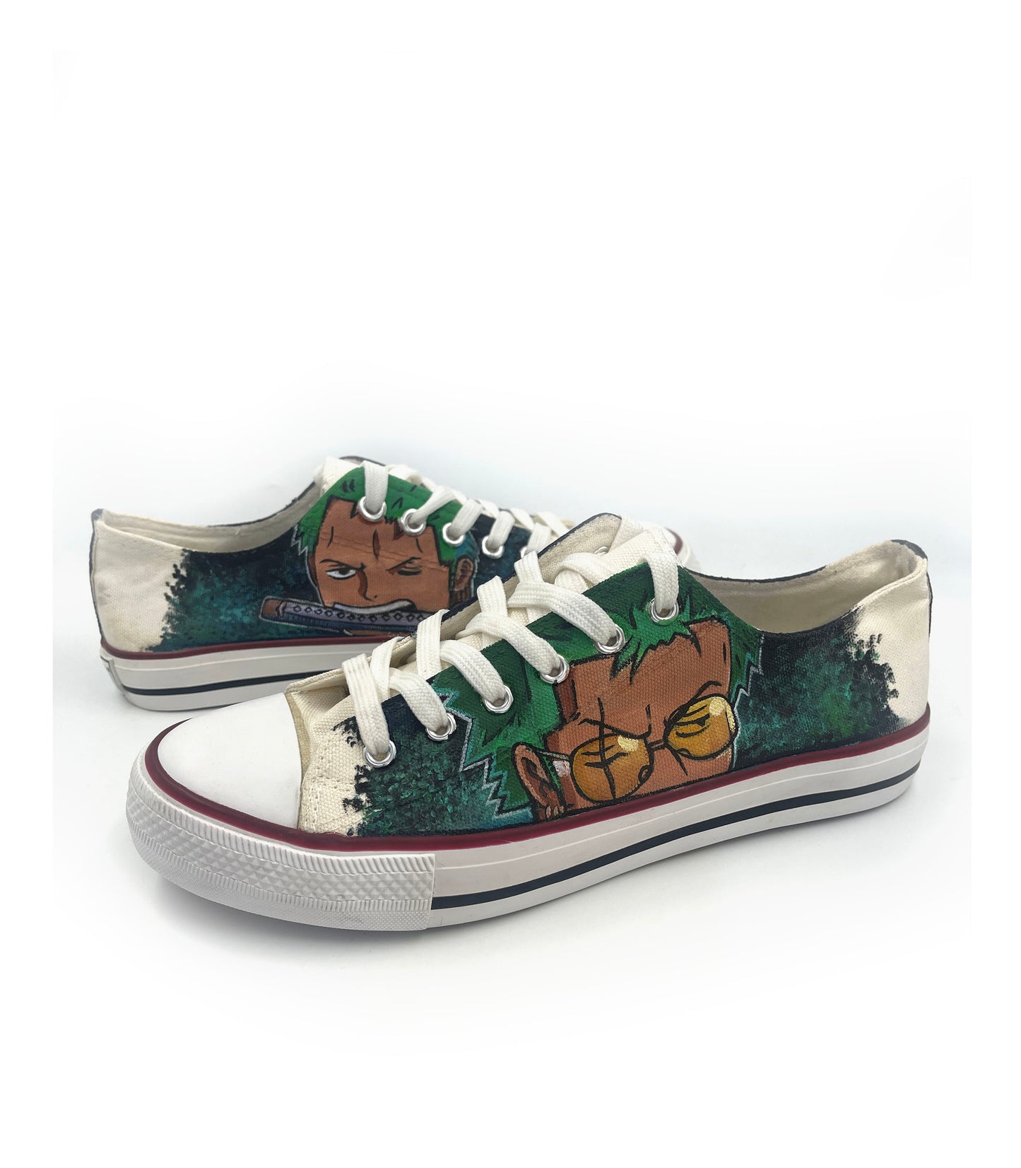 Zoro design on canvas shoes