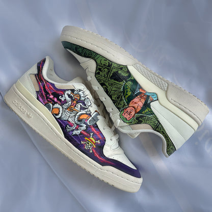 Handpainted One Piece / Zoro -Themed Adidas Sneakers