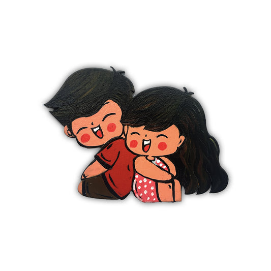 Cute Hug Fridge Magnet