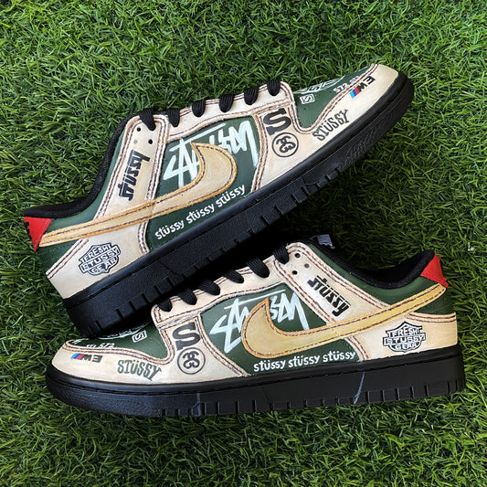 Handpainted Custom Sneakers – Stüssy and Thrasher Design