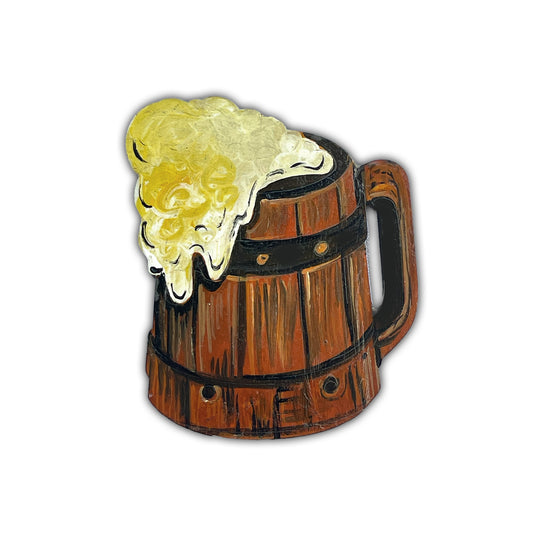 Hand Painted Beer mug fridge magnet