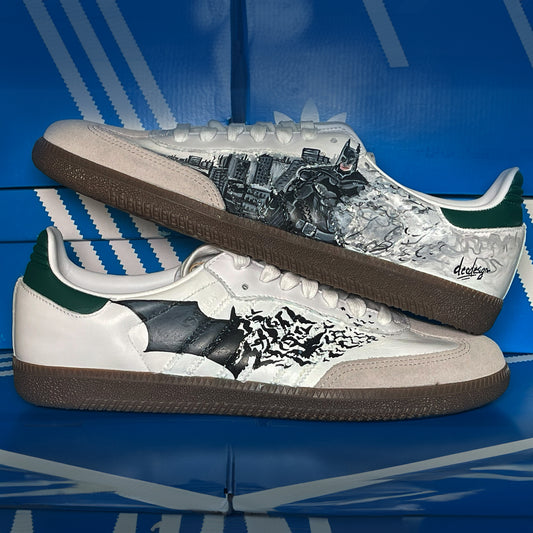 Handpainted Batman-Themed Sneakers – A Tribute to Gotham’s Guardian