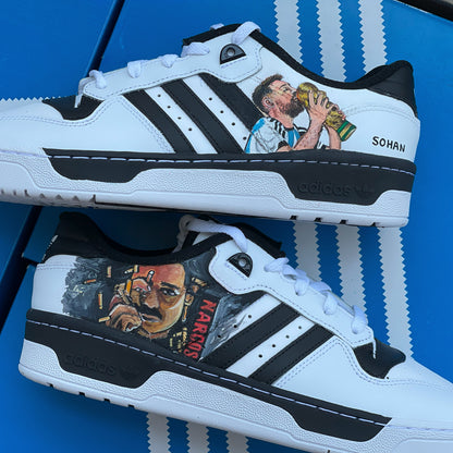 Custom Handpainted Messi x Narcos Adidas Sneakers