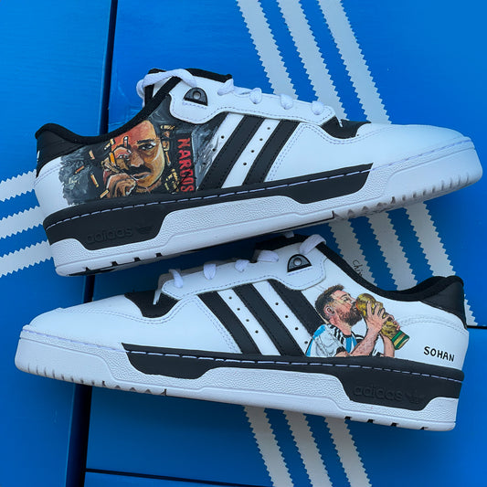 Custom Handpainted Messi x Narcos Adidas Sneakers