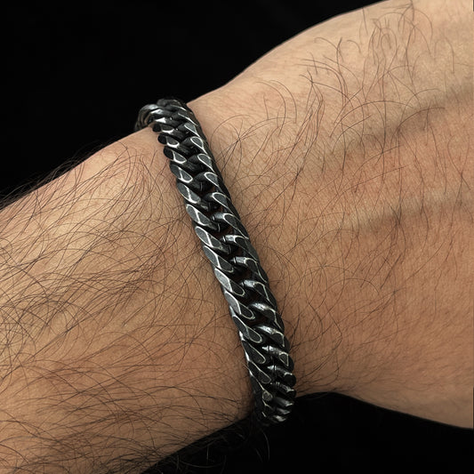 Sleek Gunmetal Stainless Steel Men's Bracelet