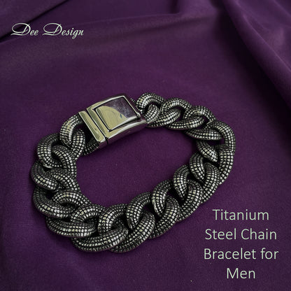 Premium &amp- Minimal. Titanium Steel Chain Bracelet for Men