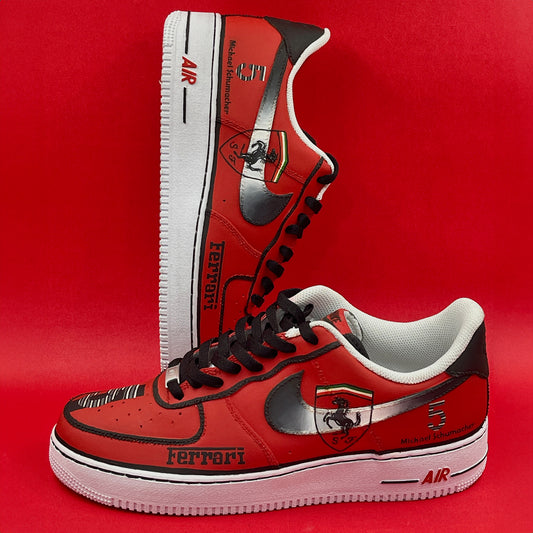 Ferrari-themed custom Nike Air Force 1