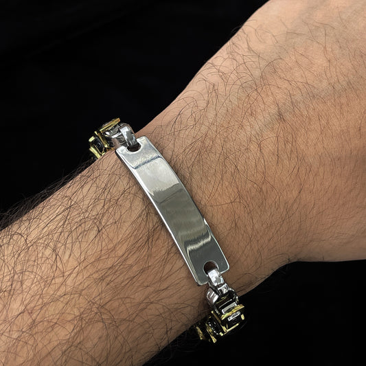 Two-Tone Power — Gold & Steel Bracelet for Men