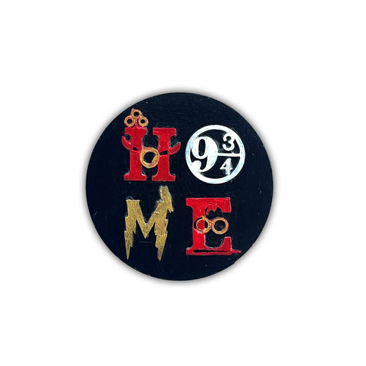 Hand Painted Harry Potter-Themed “HOME” Magnet
