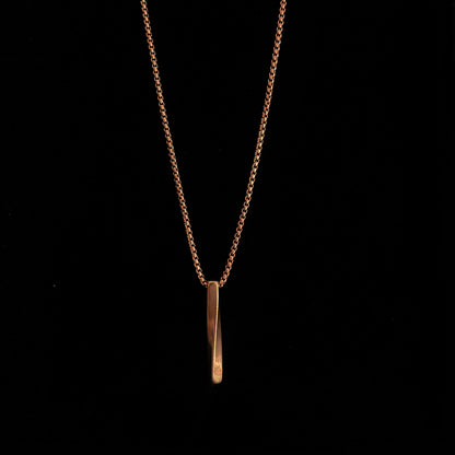 For men Minimal Rose Gold Bar Pendant Men chain