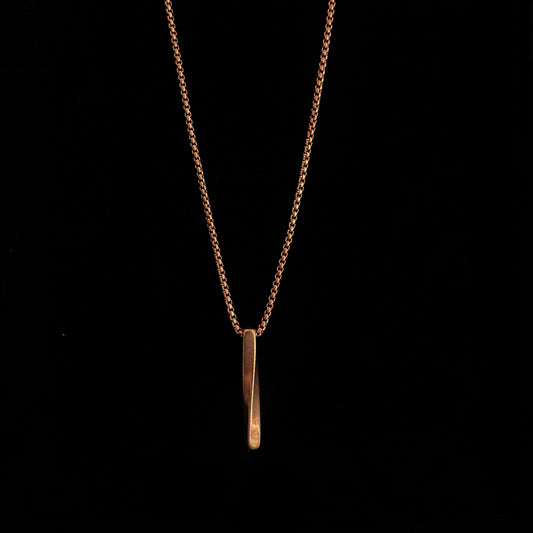 For men Minimal Rose Gold Bar Pendant Men chain