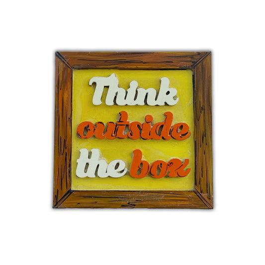 Hand Painted Think Outside the Box