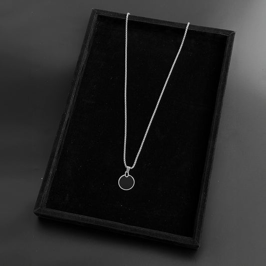 Men's stainless steel chain with pendant