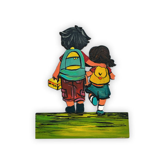 Hand Painted  Childhood Memories Magnet