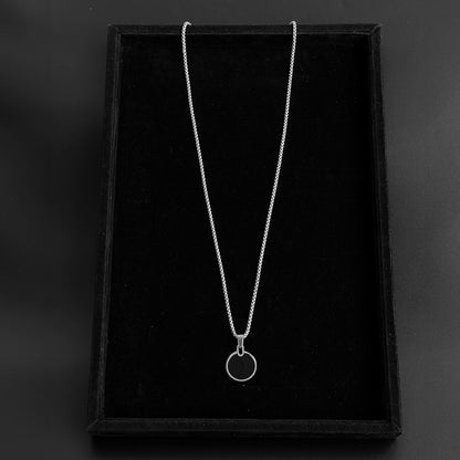 Men's stainless steel chain with pendant